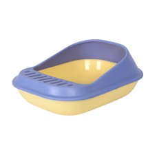 Tom Cat Pakeway Large Anti-tracking Litter Tray Dark Blue And Yellow